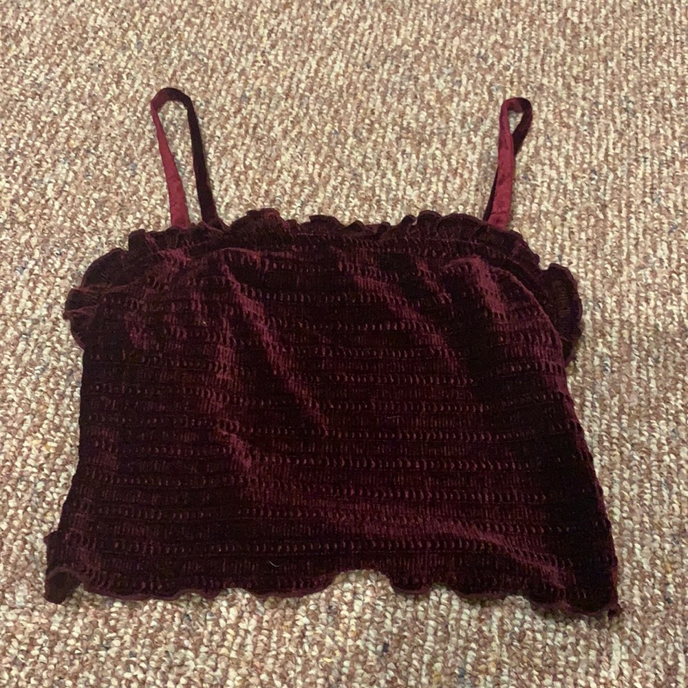 Magenta Ruffle Tank Top
